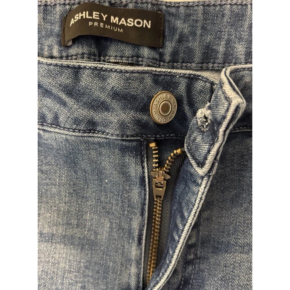 Ashley Mason Embroidered Flare Leg Jeans Size 7/ 28 Vintage Bohemian - Picture 8 of 16